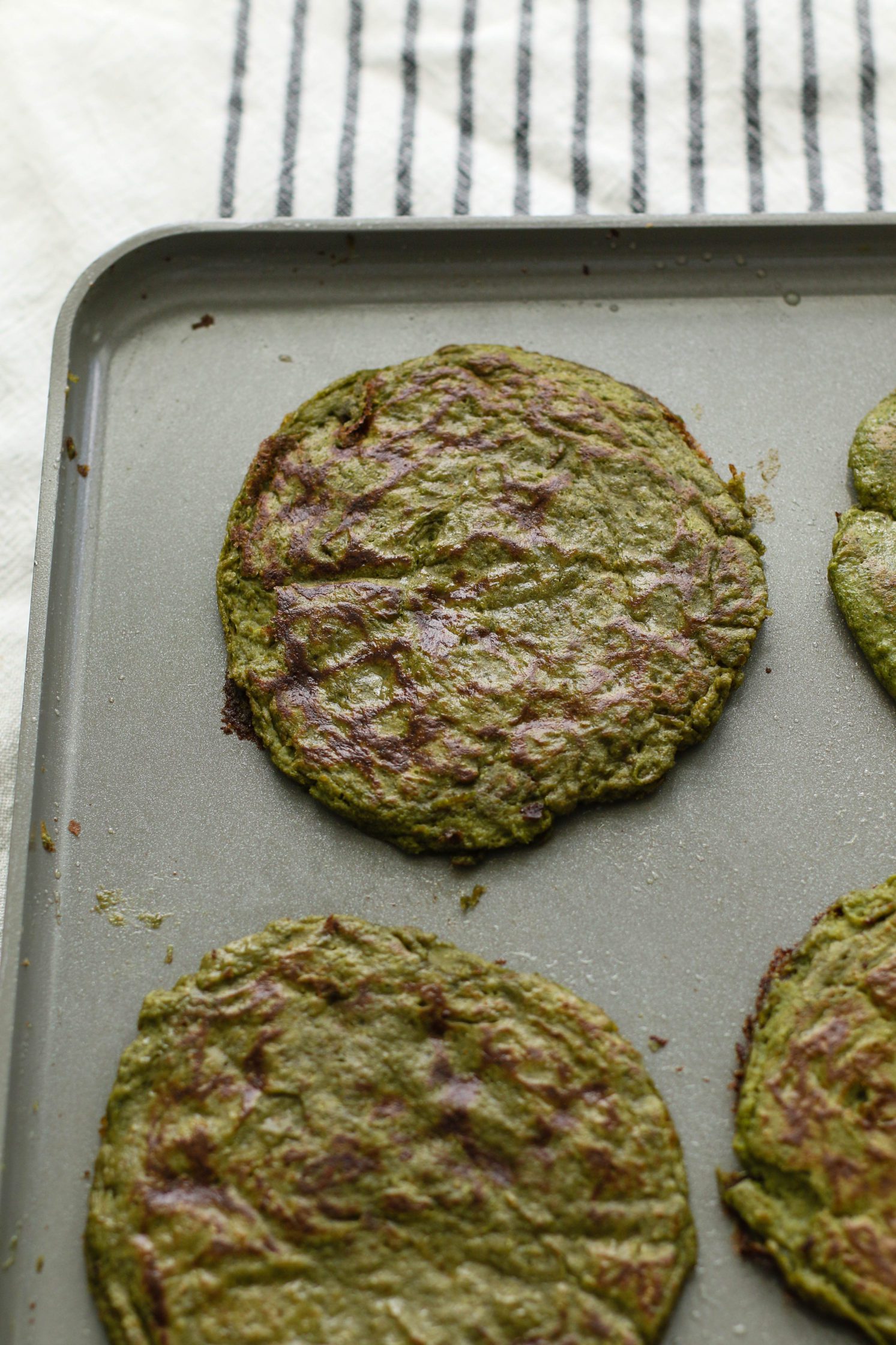 Glowing Green Protein Pancakes by Flora & Vino