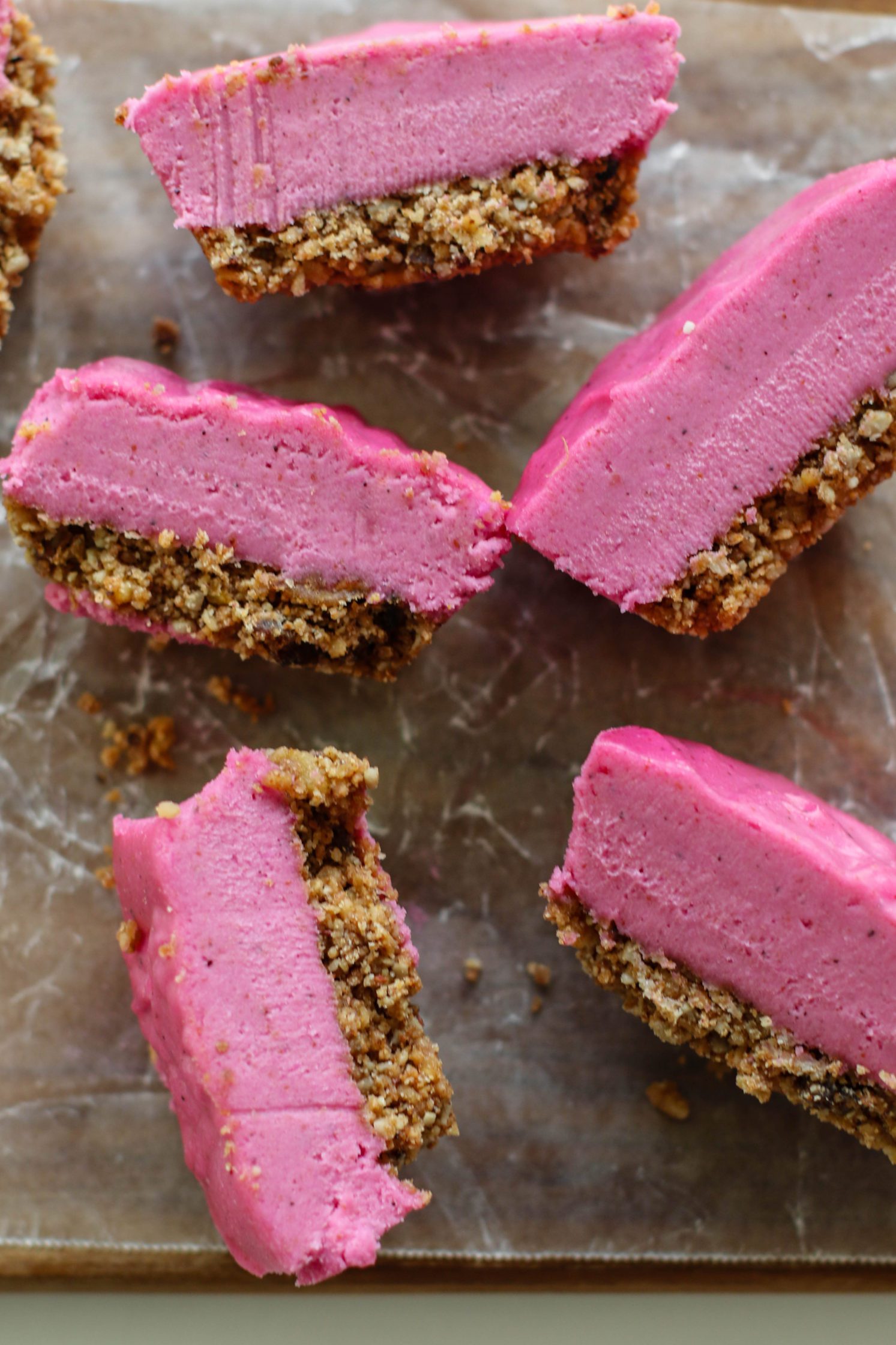 Pink Peanut Butter Cheesecake Cups by Flora & Vino