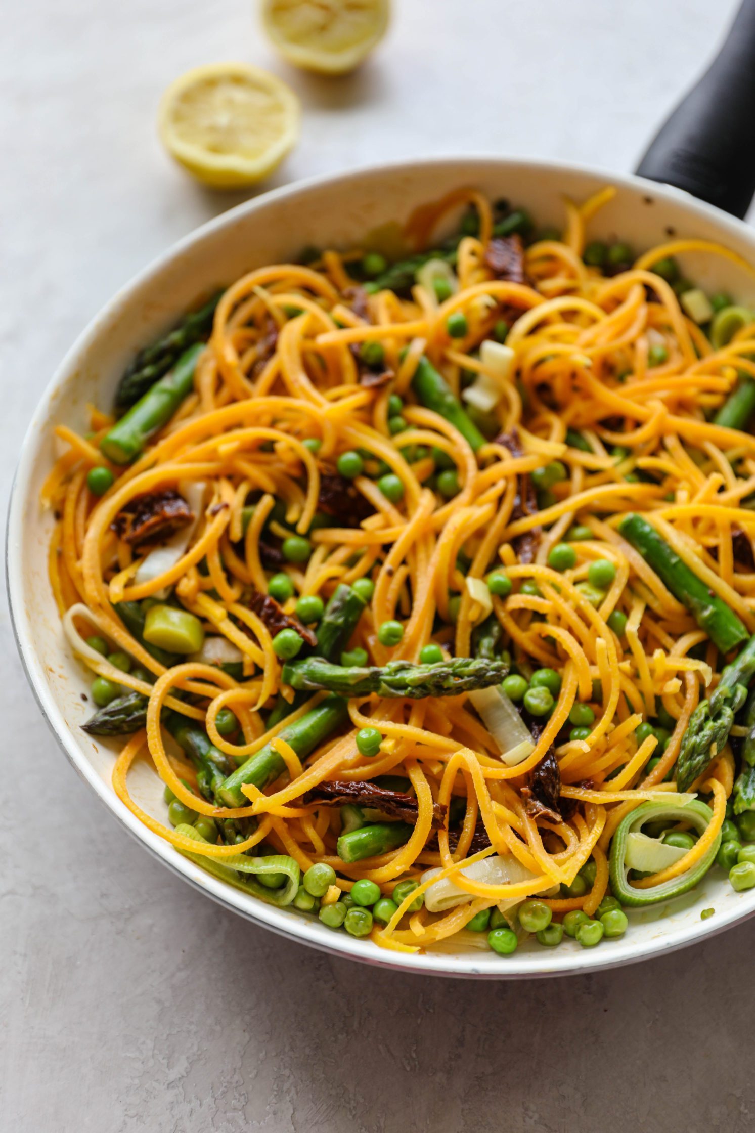 Butternut Pasta Primavera by Flora & Vino