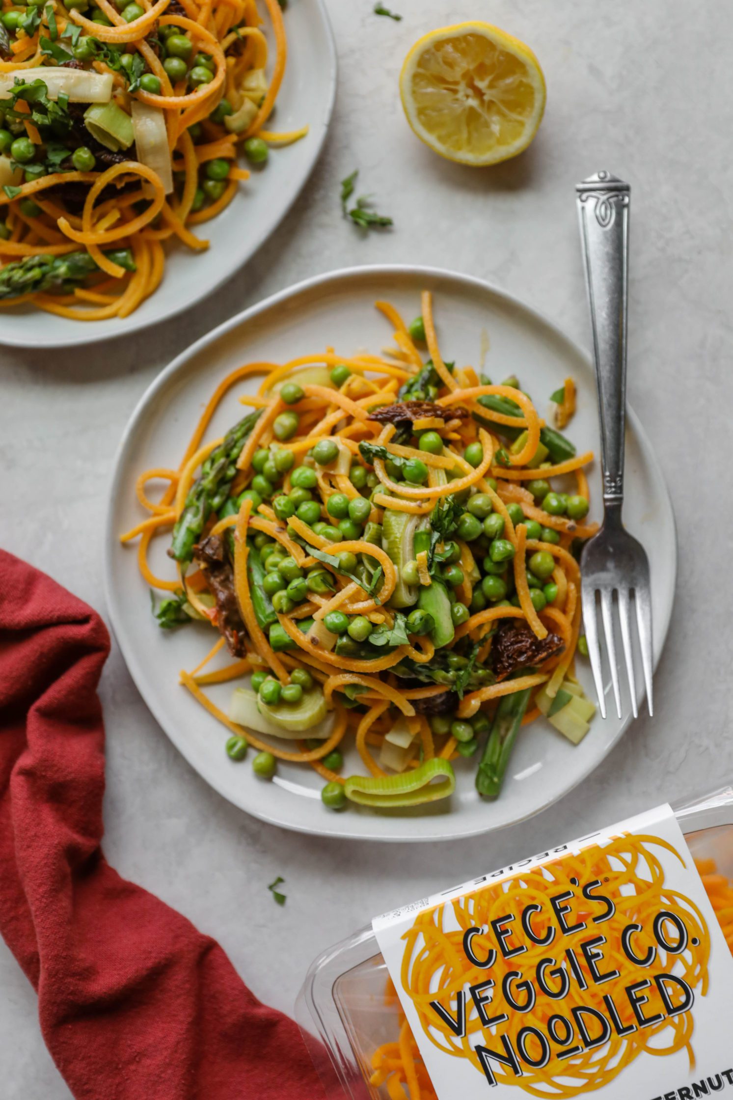 Butternut Pasta Primavera by Flora & Vino