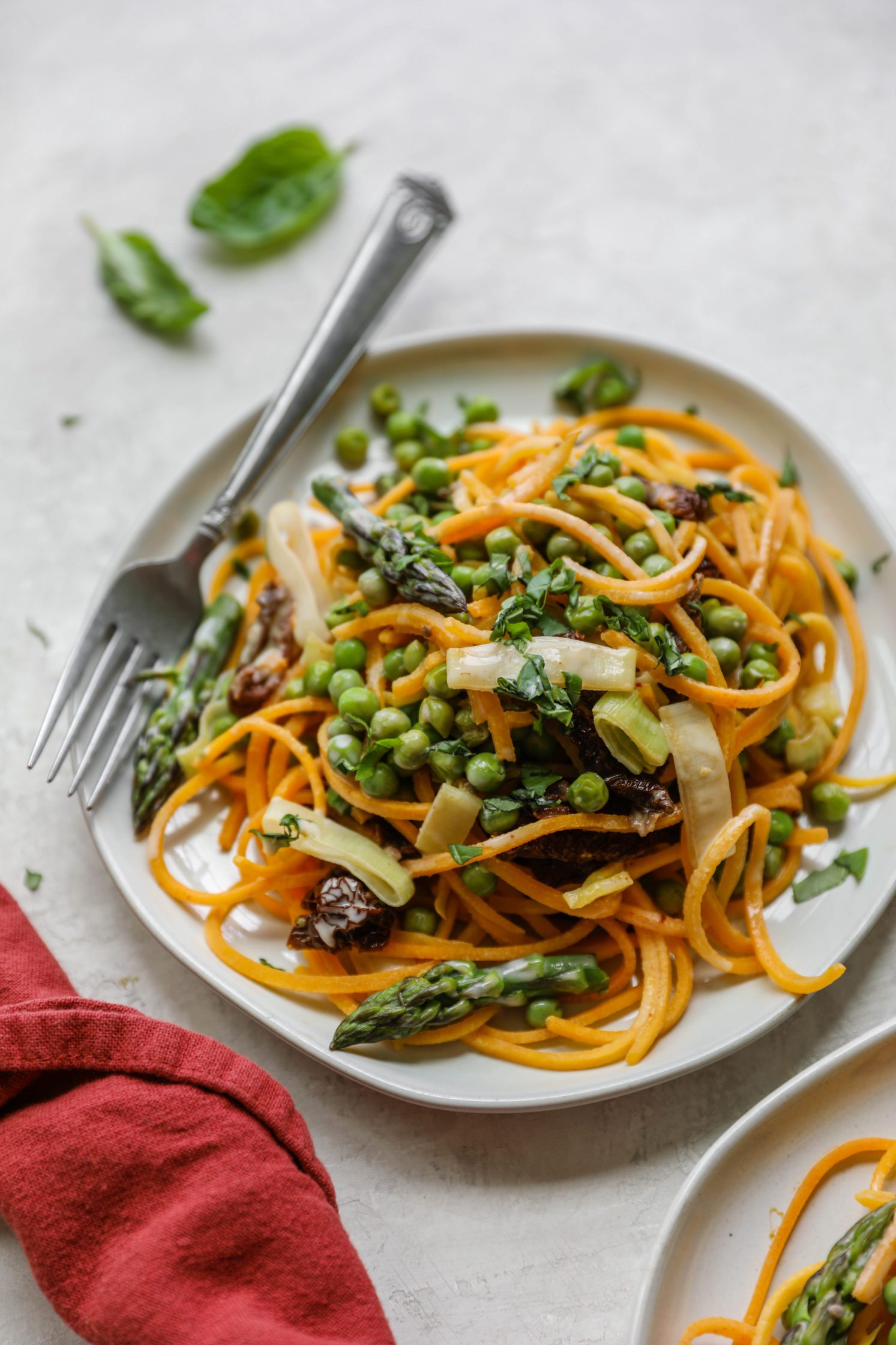 Butternut Pasta Primavera by Flora & Vino