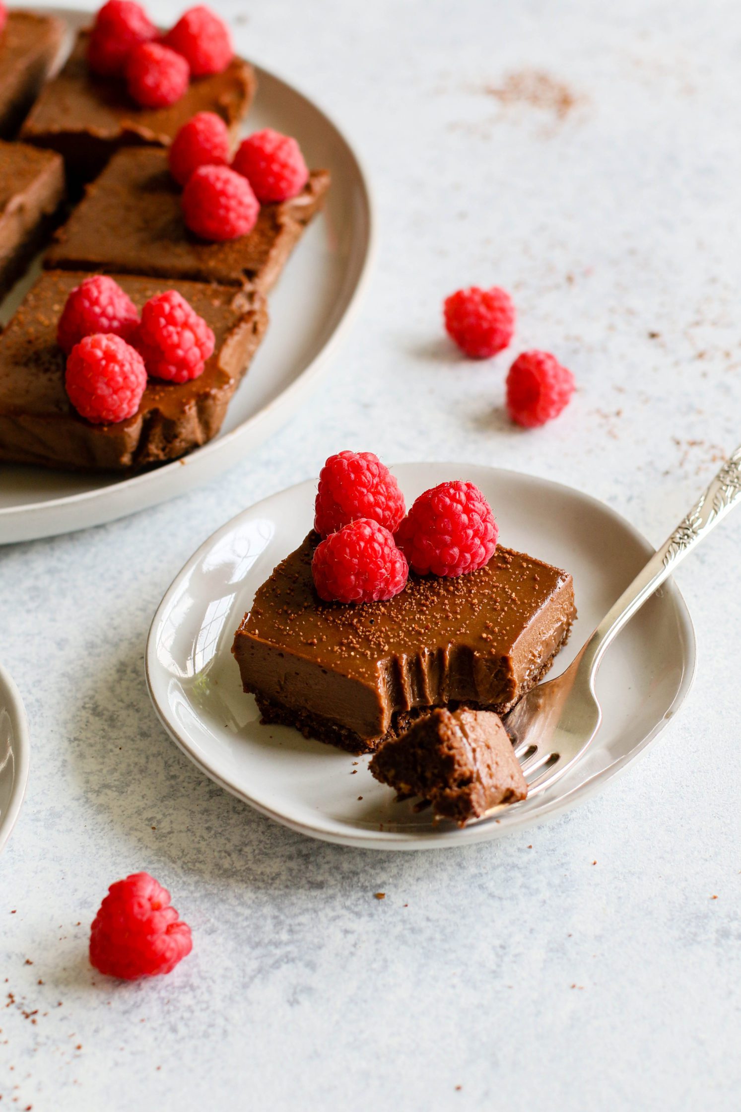 Double Chocolate Cheesecake Bars by Flora & Vino