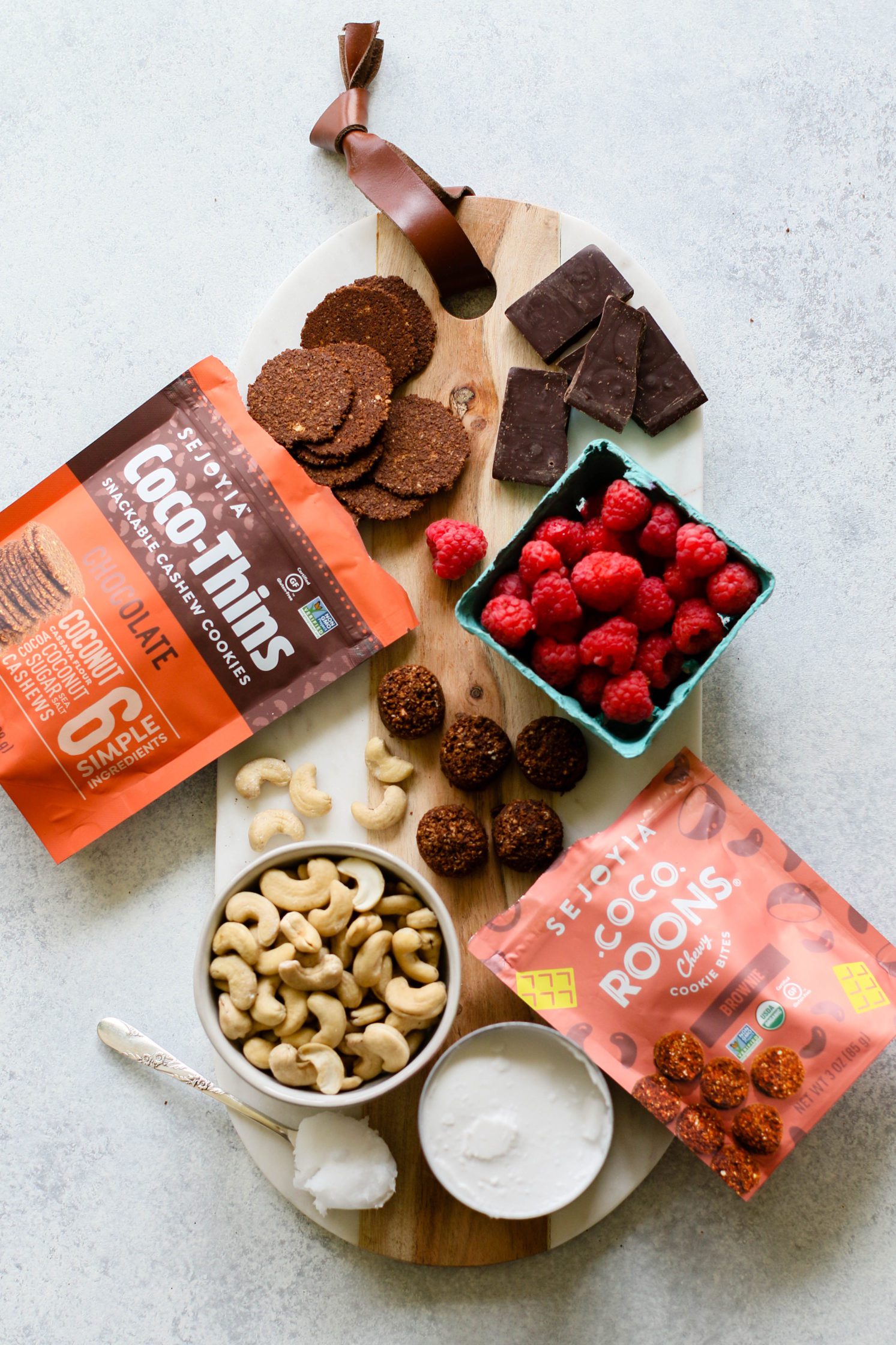Double Chocolate Cheesecake Bars ingredients by Flora & Vino