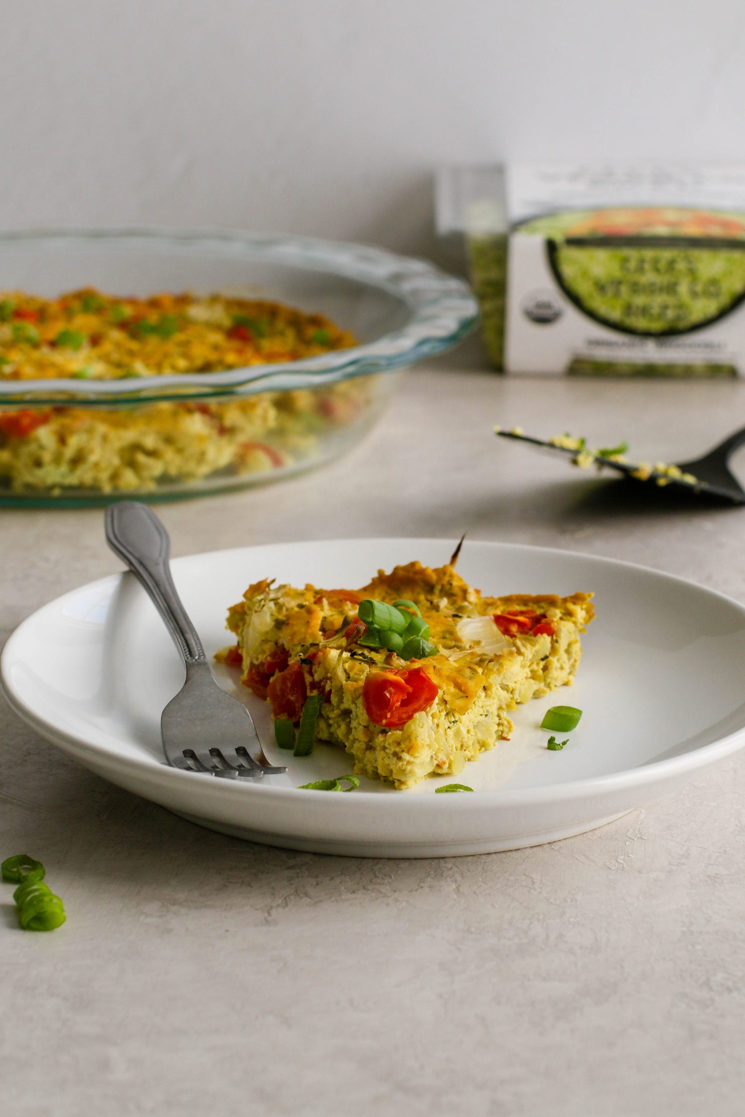 Vegan Broccoli Rice Breakfast Quiche