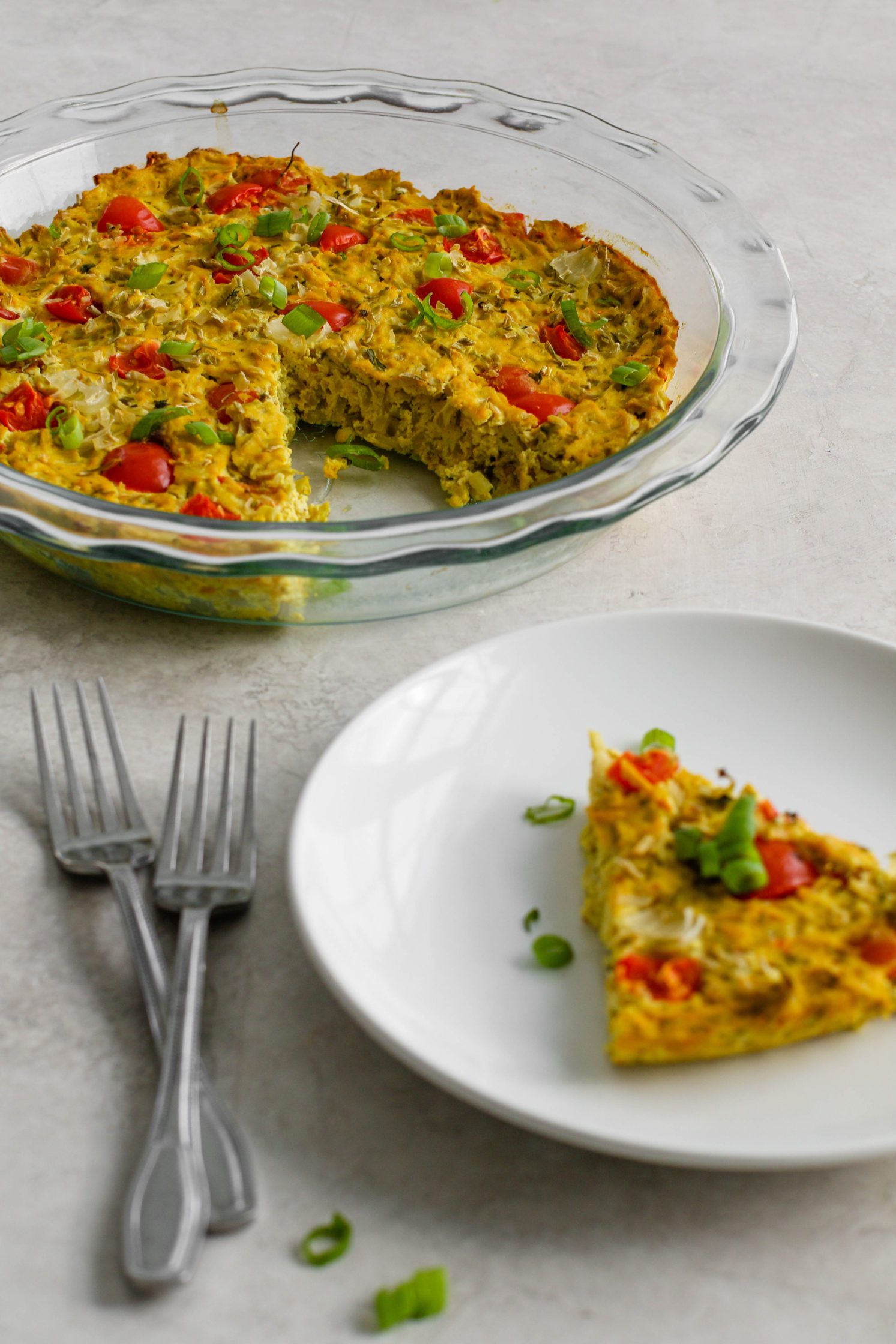 Vegan Broccoli Rice Breakfast Quiche