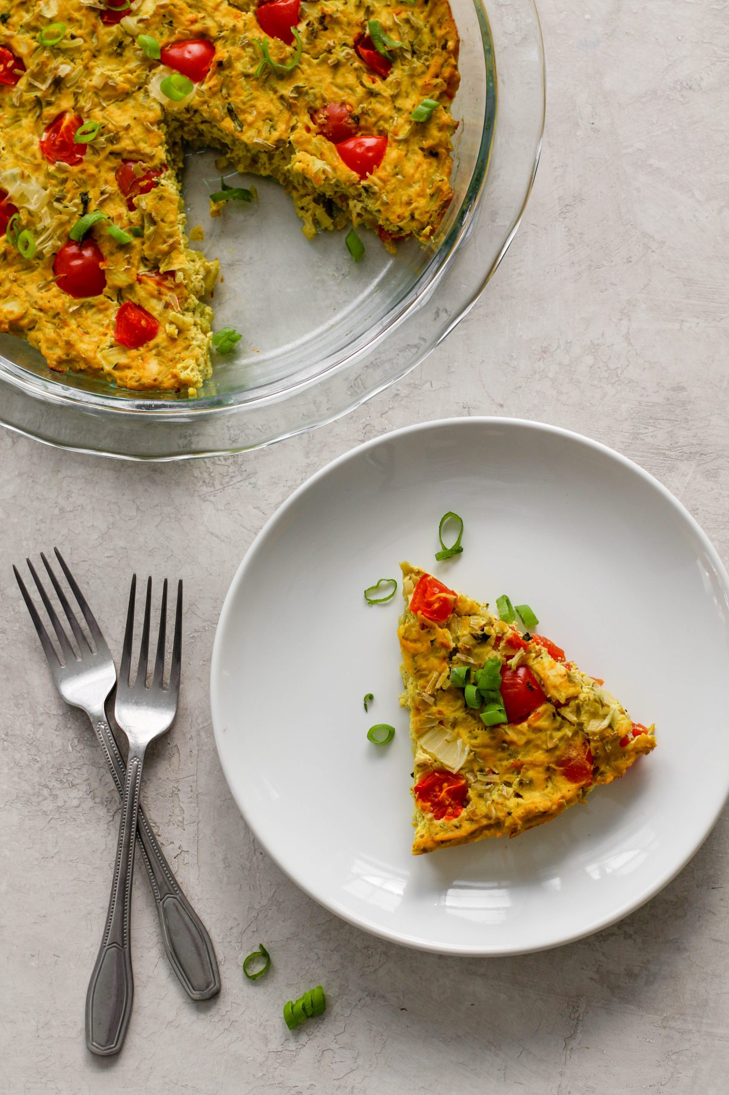 Vegan Broccoli Rice Breakfast Quiche
