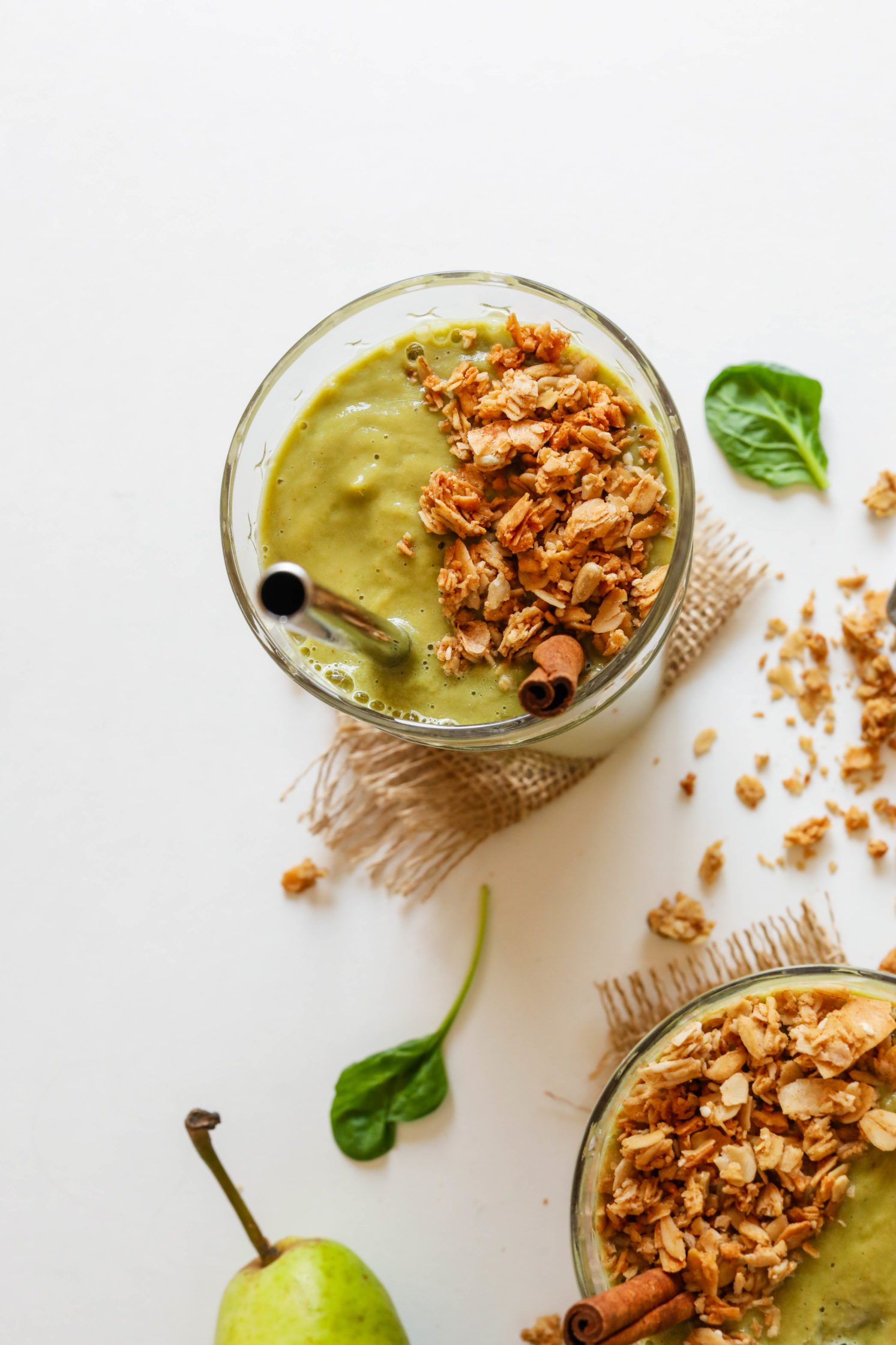 Spiced Green Pear Protein Shake by Flora & Vino 