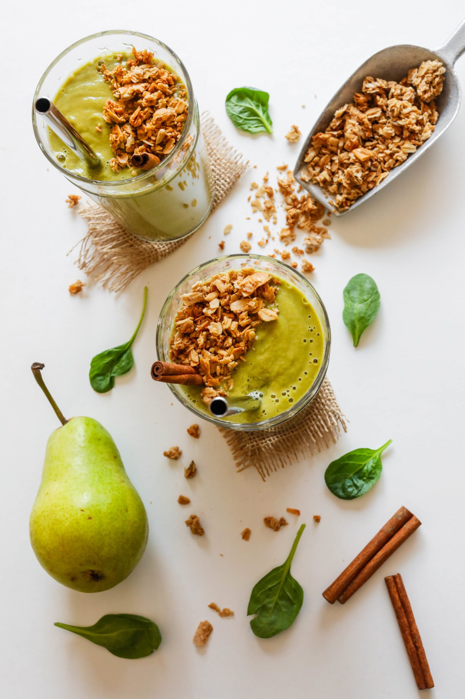 Spiced Green Pear Protein Shake by Flora & Vino 