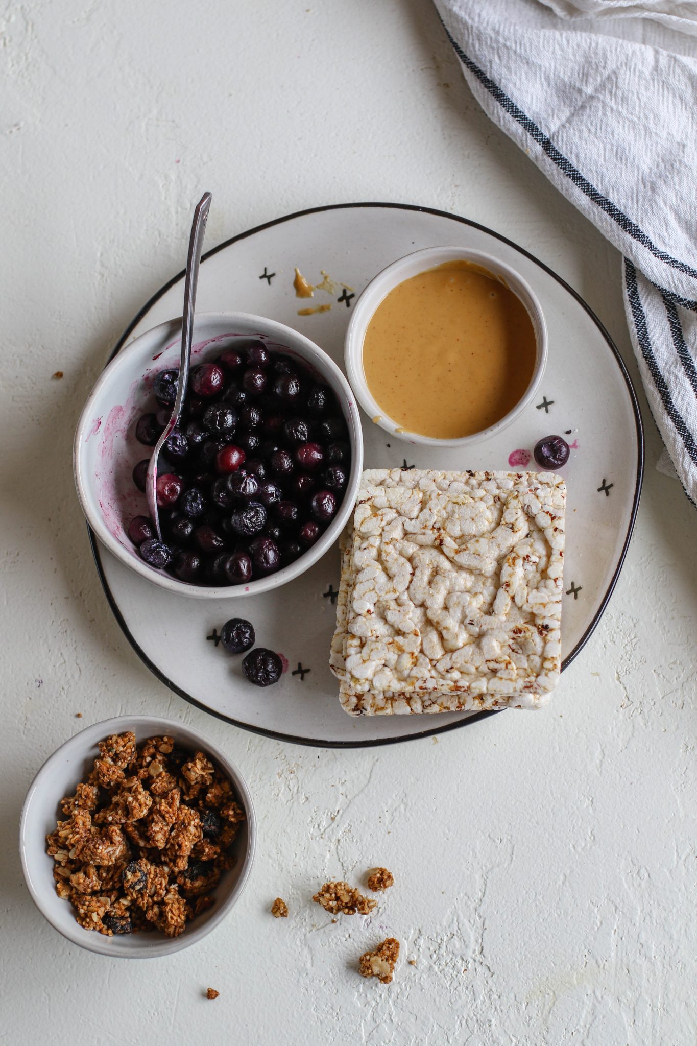 Peanut Butter Blueberry Rice Cake Toasts Ingredients 
