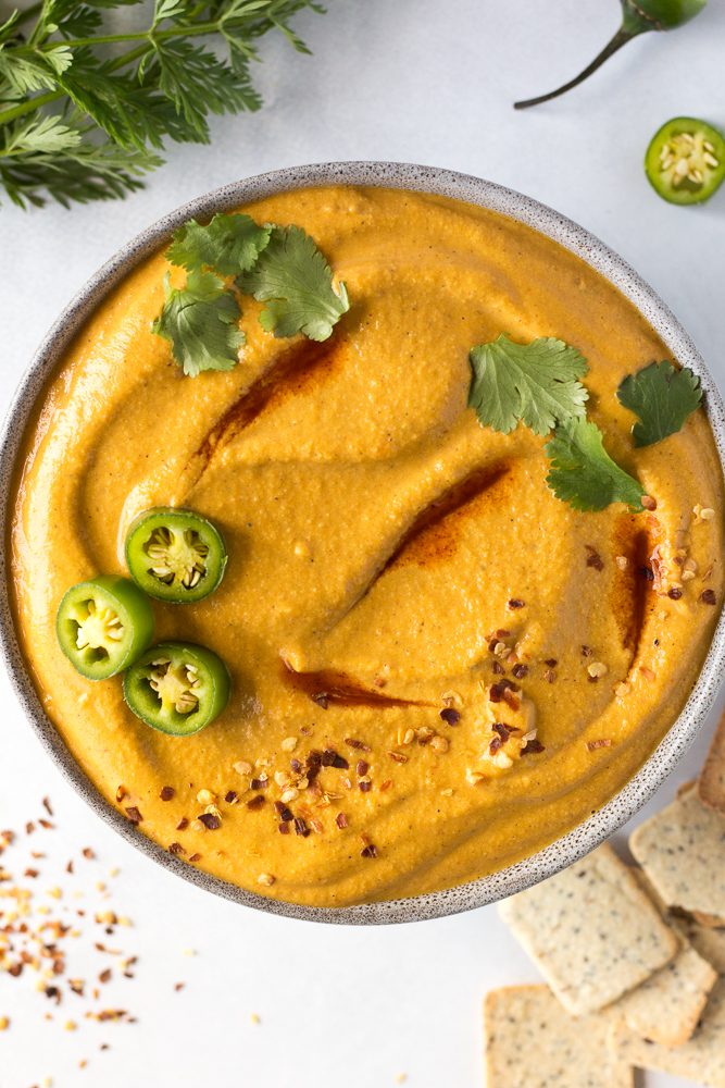 Carrot Cashew Queso by Flora & Vino