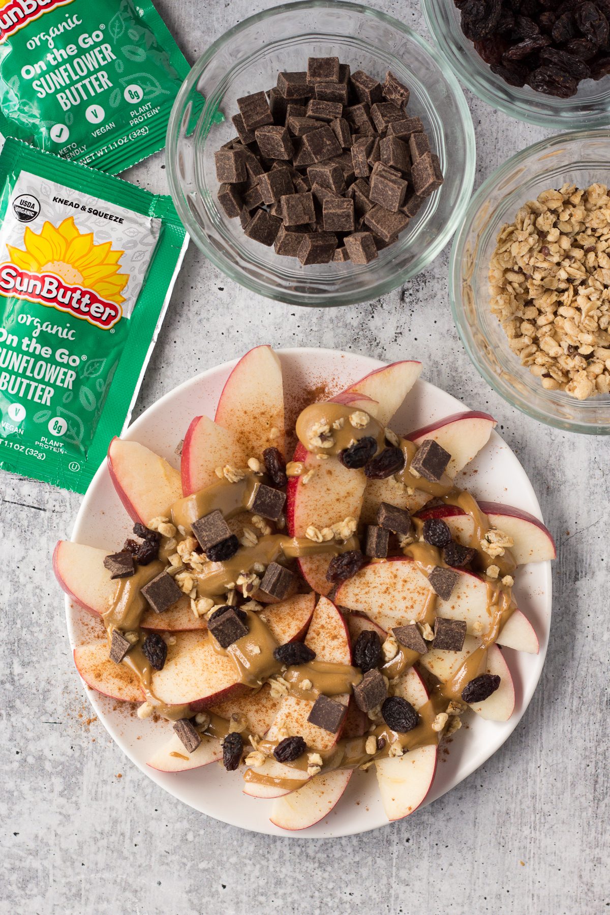 SunButter Apple Nachos by Flora & Vino