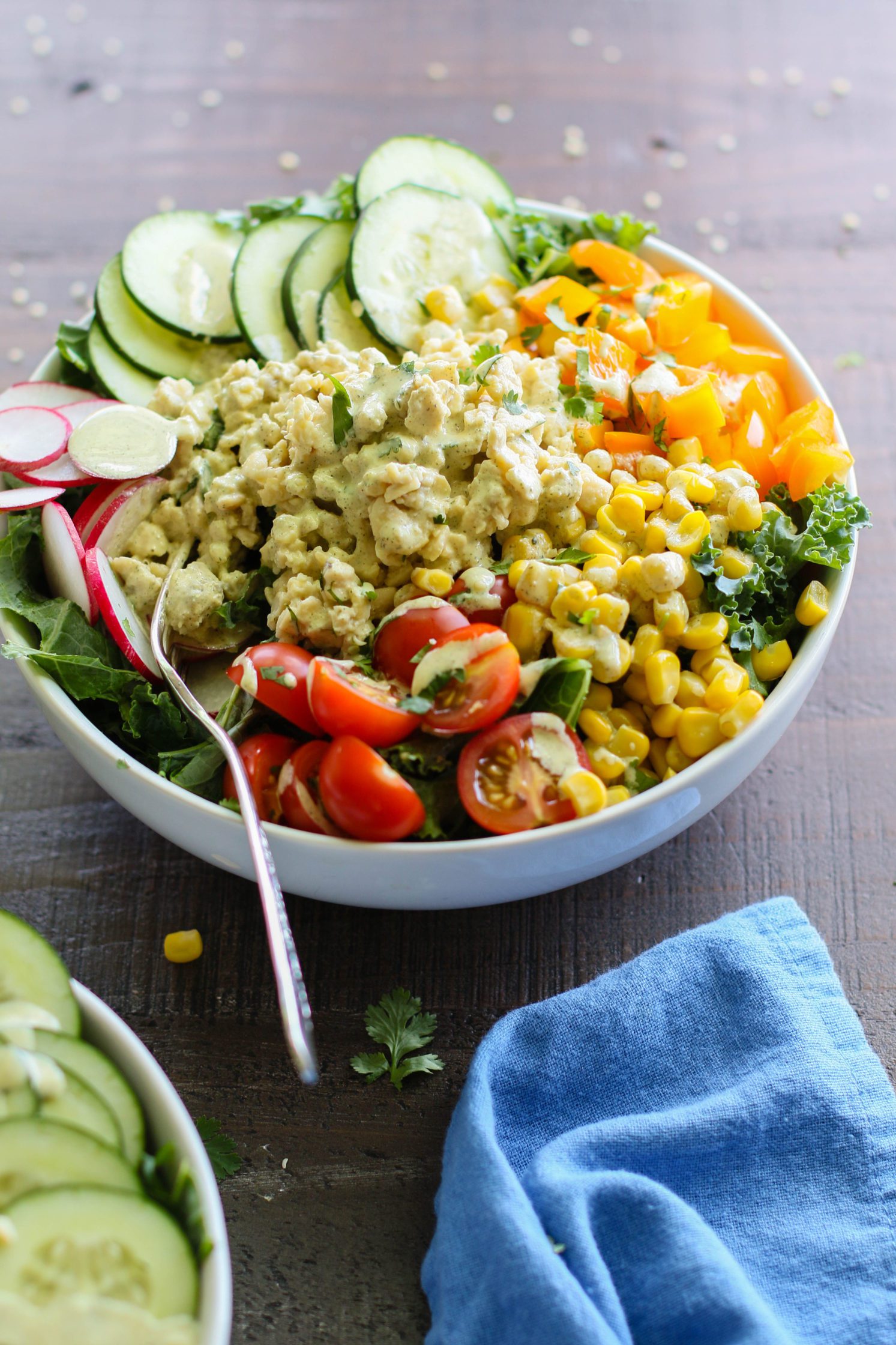 Garden Tempeh Macro Bowls with Hemp Heart Ranch by Flora & Vino