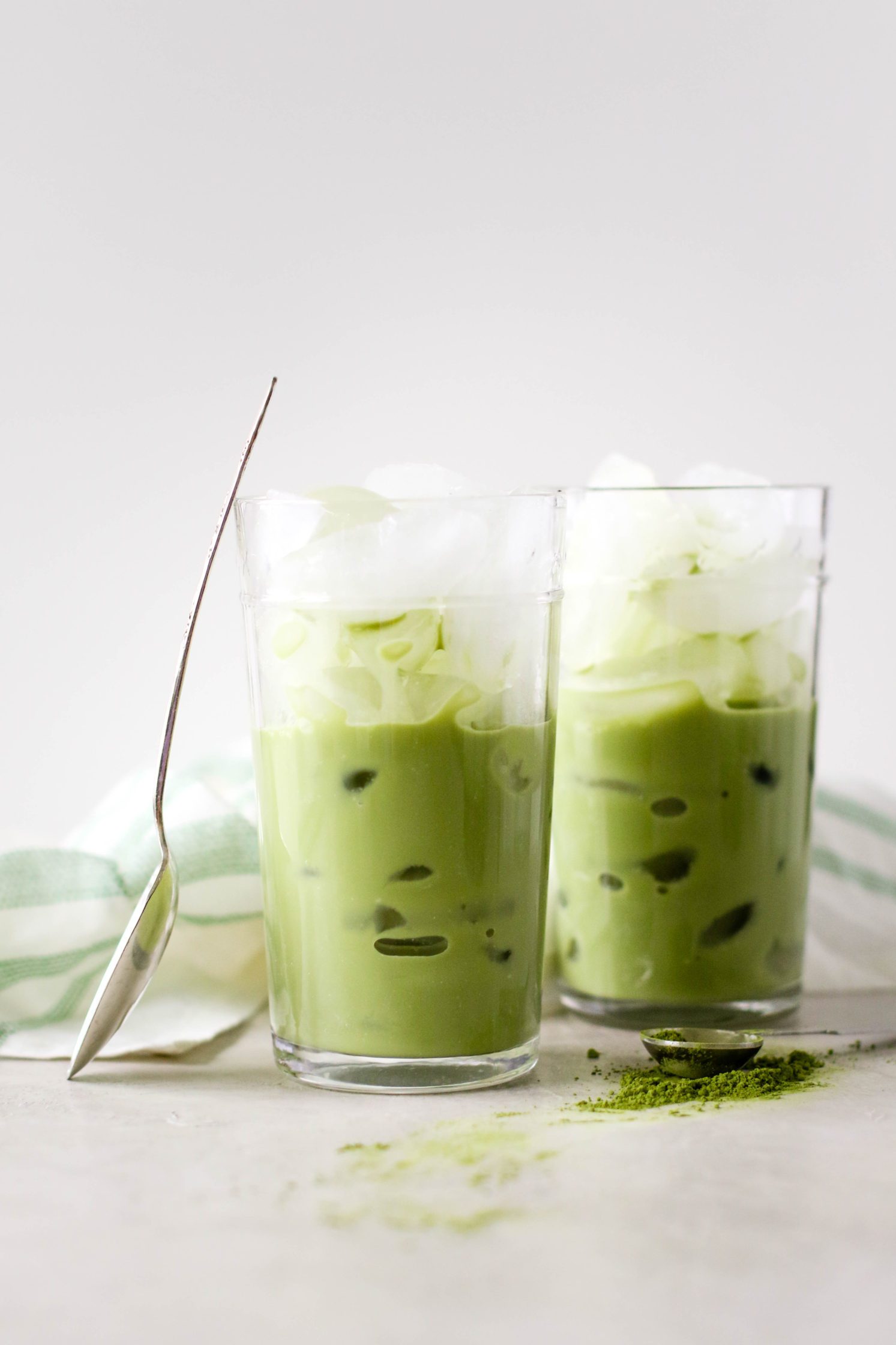 Iced Almond Milk Matcha Latte