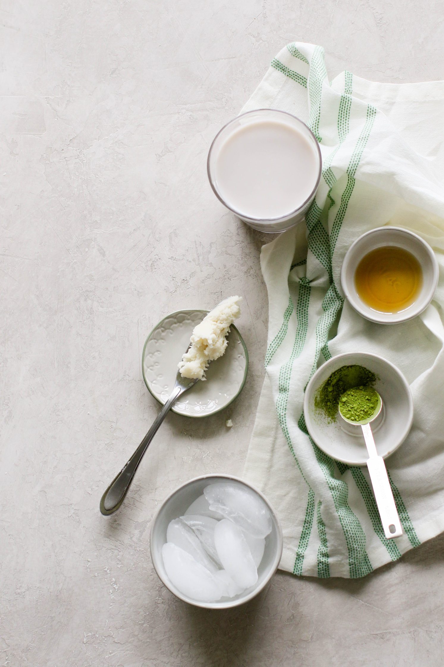 Iced Almond Milk Matcha Latte