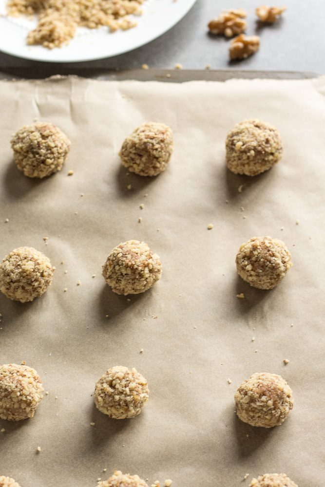Baked Banana Bread Balls rolled out 