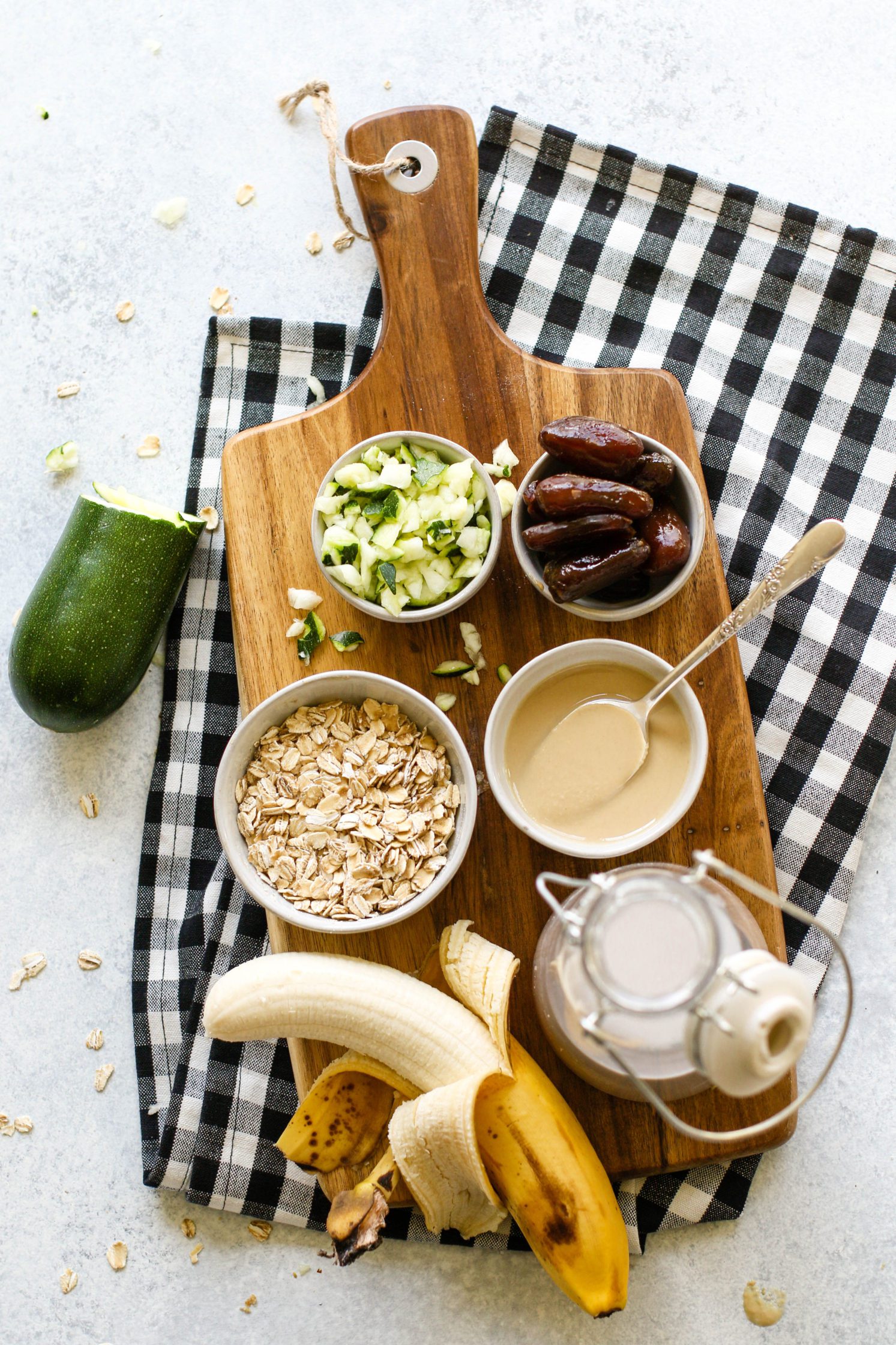 Zucchini Tahini Breakfast Cookies ingredients