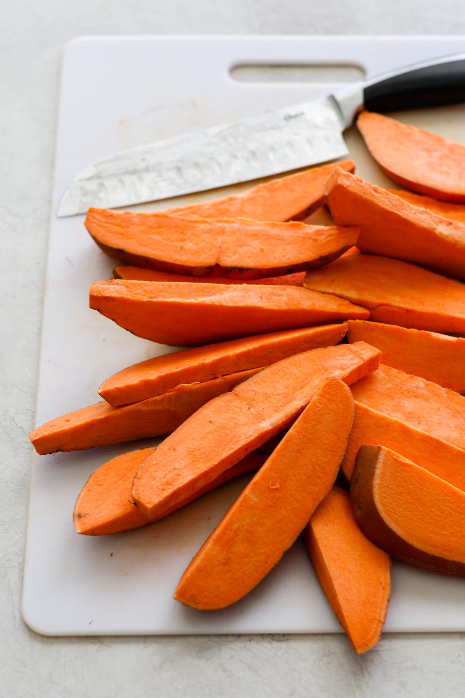 Oil-Free Sweet Potato Fries with Lemon & Tahini