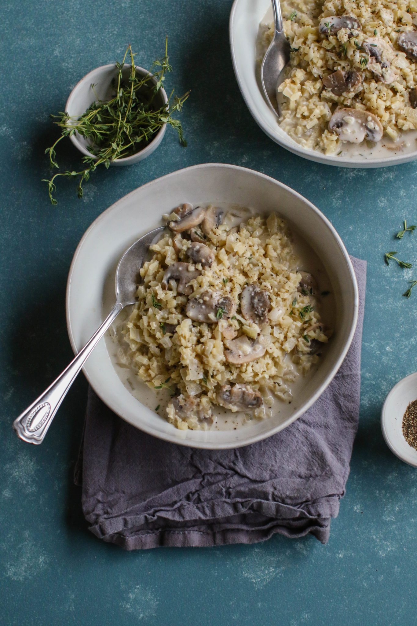 Creamy Cauliflower Rice Risotto by Flora & Vino