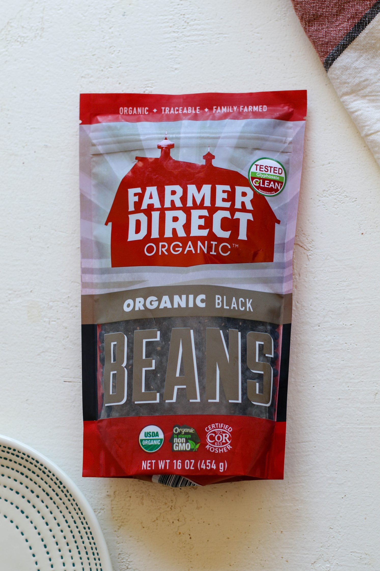 Farmer Direct Organic Black Beans in bag