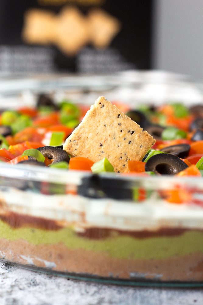 Vegan 7-Layer Mexican Dip by Flora & Vino 