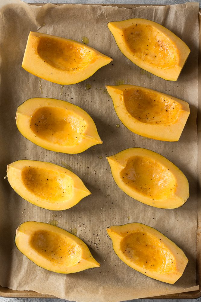 Roasted Squash & Arugula Salad process shot 