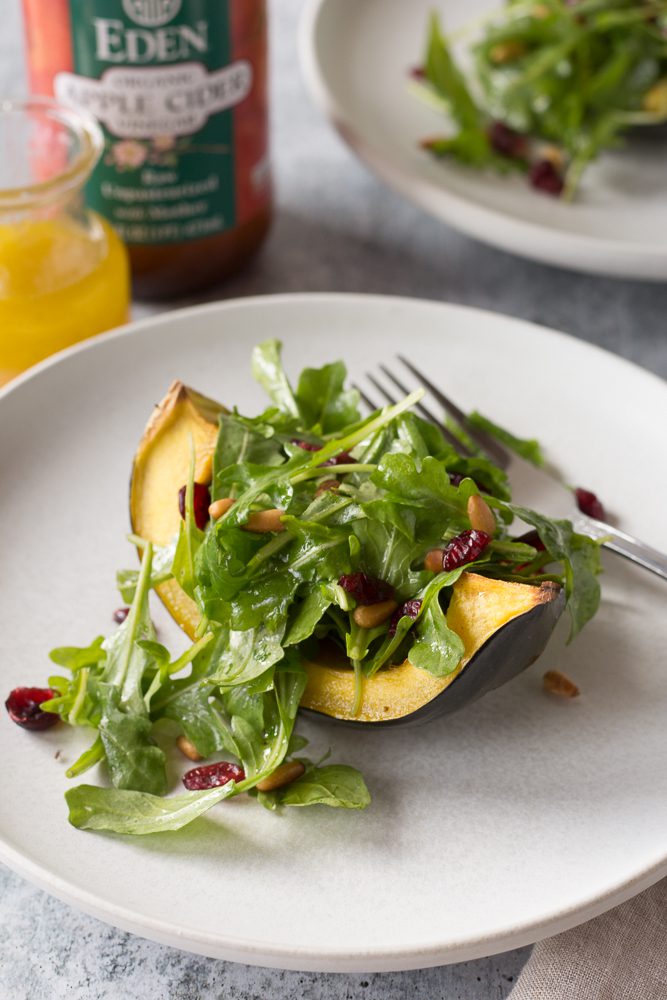 Roasted Squash & Arugula Salad by Flora & Vino 