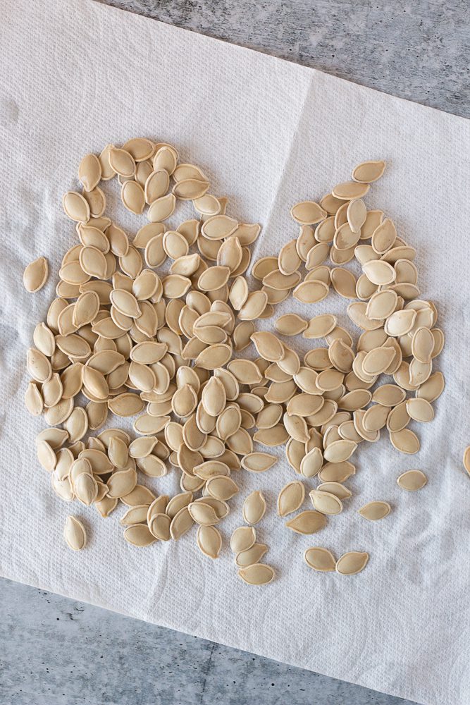Everything Roasted Pumpkin Seeds process shot
