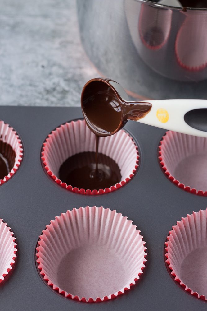Easy Almond Butter Cups process shot by Flora & Vino
