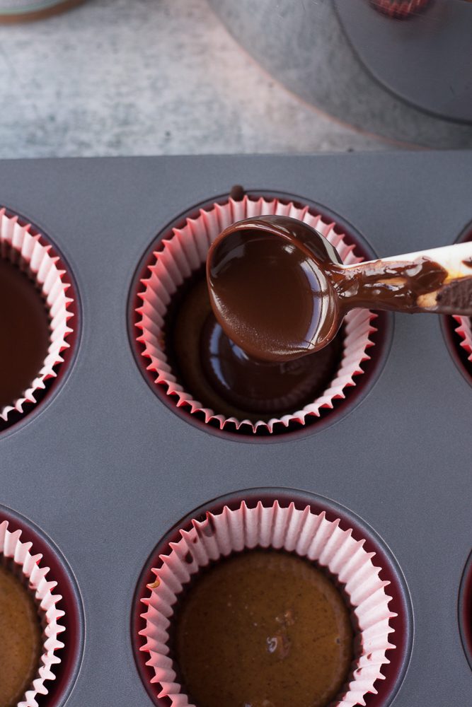 Easy Almond Butter Cups process shot by Flora & Vino