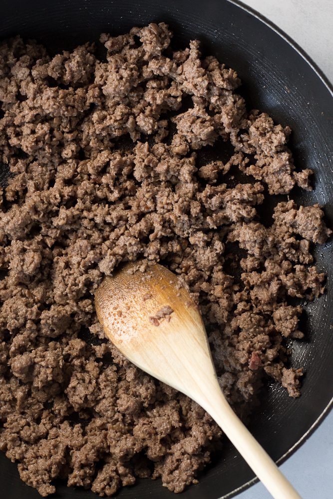 Mushroom Marinara Stuffed Collard Greens prep photo by Flora & Vino