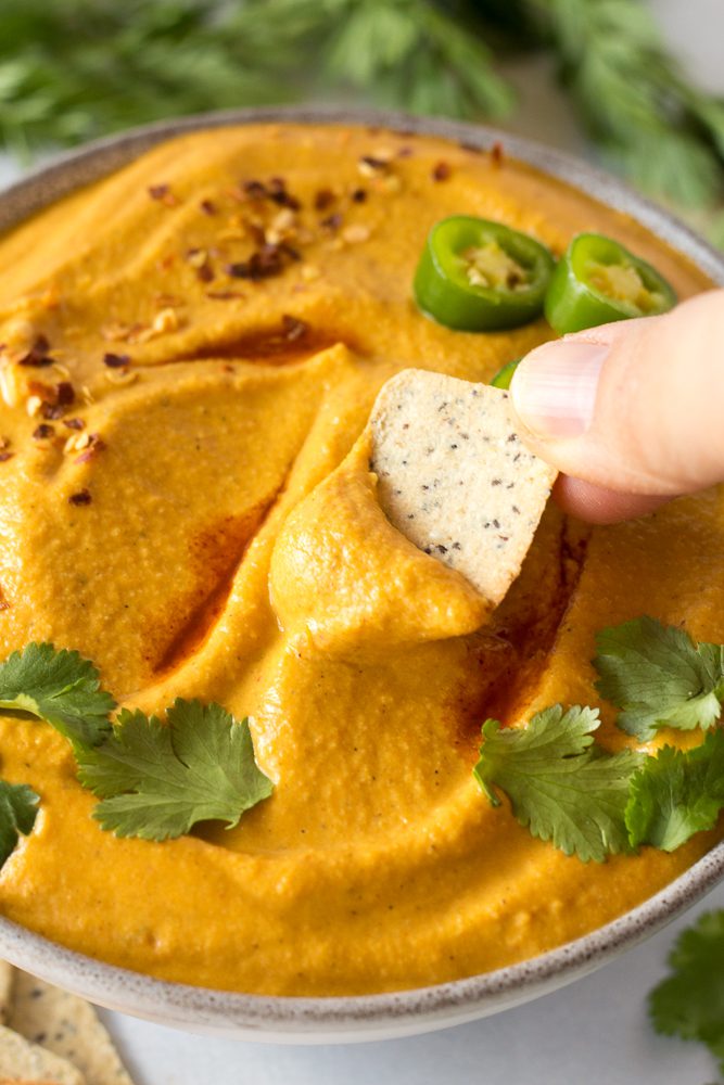 Carrot Cashew Queso by Flora & Vino