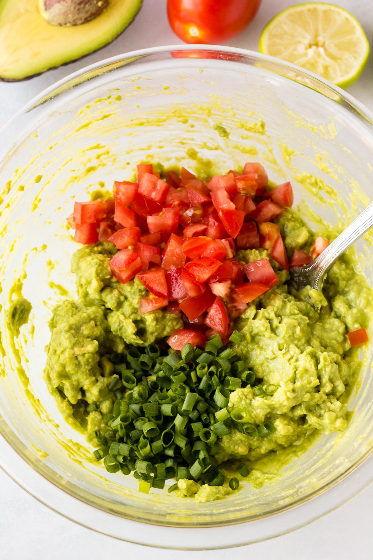 Pineapple Guacamole process shot by Flora & Vino