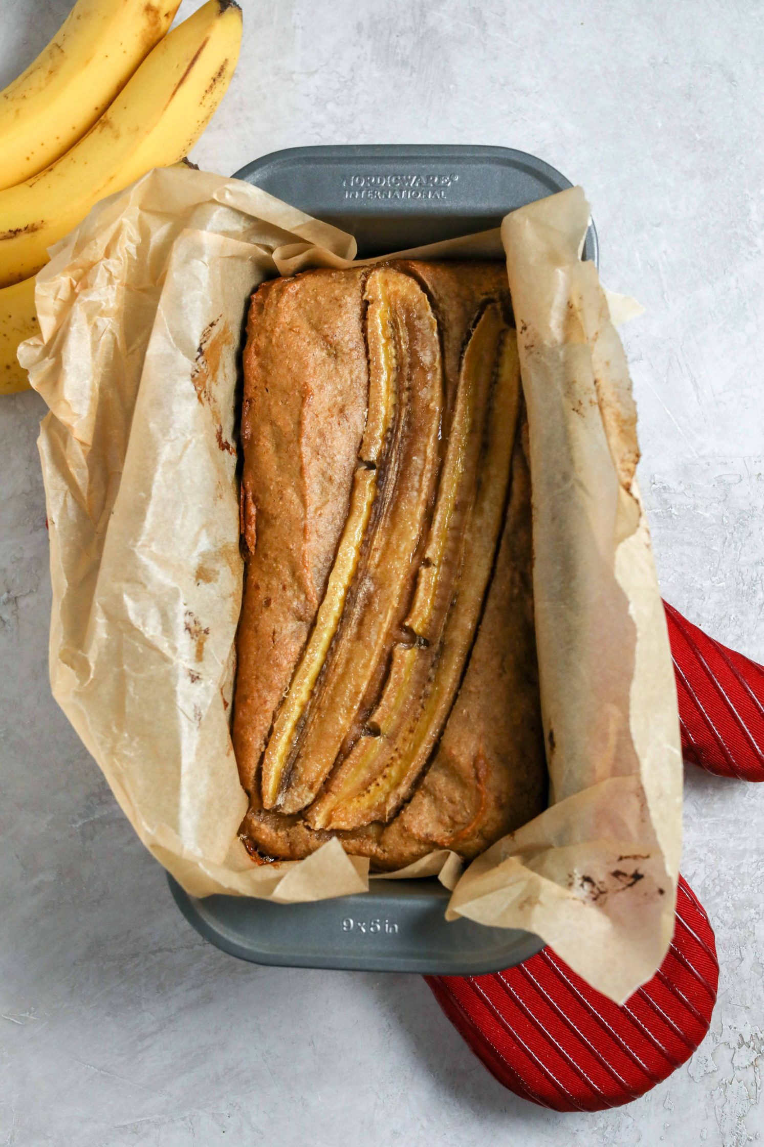 Cinnamon Tahini Walnut Banana Bread by Flora & Vino