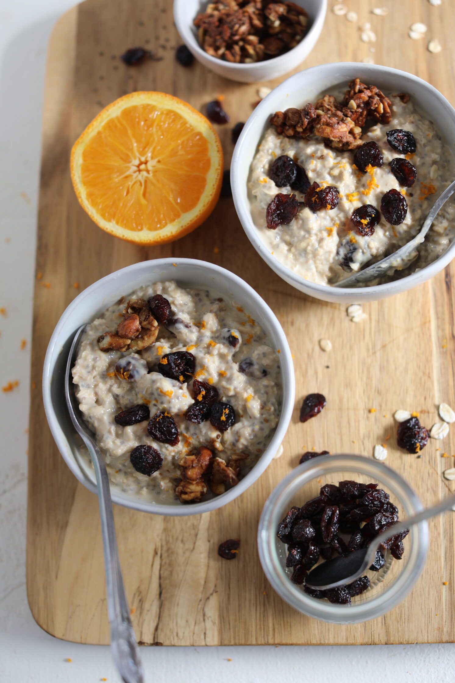 Orange Cranberry Overnight Oats by Flora & Vino
